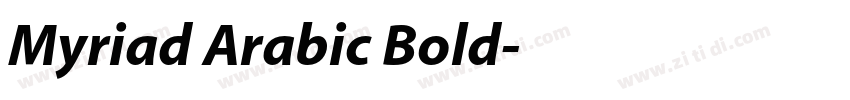 Myriad Arabic Bold字体转换